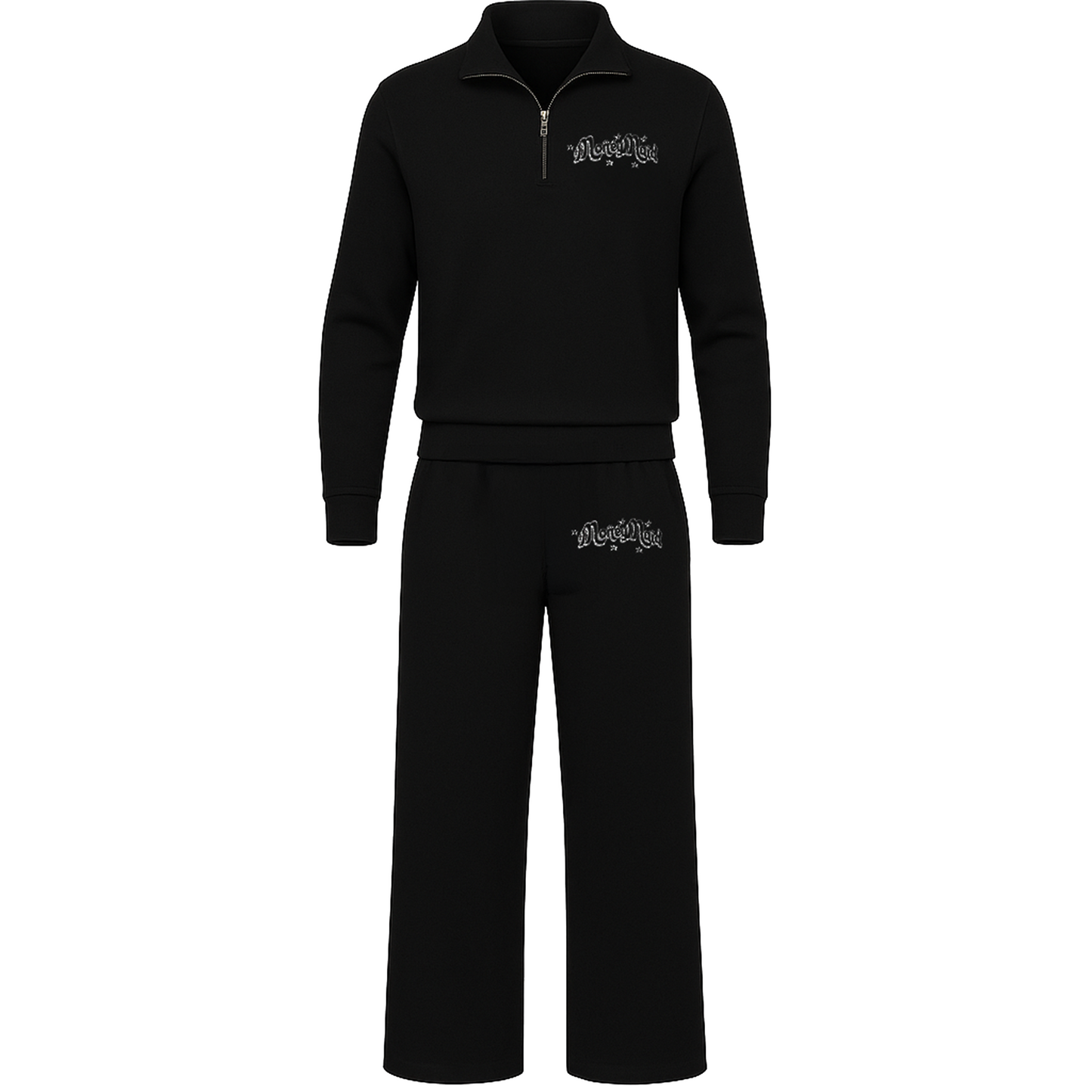 Black Quarter Zip Set