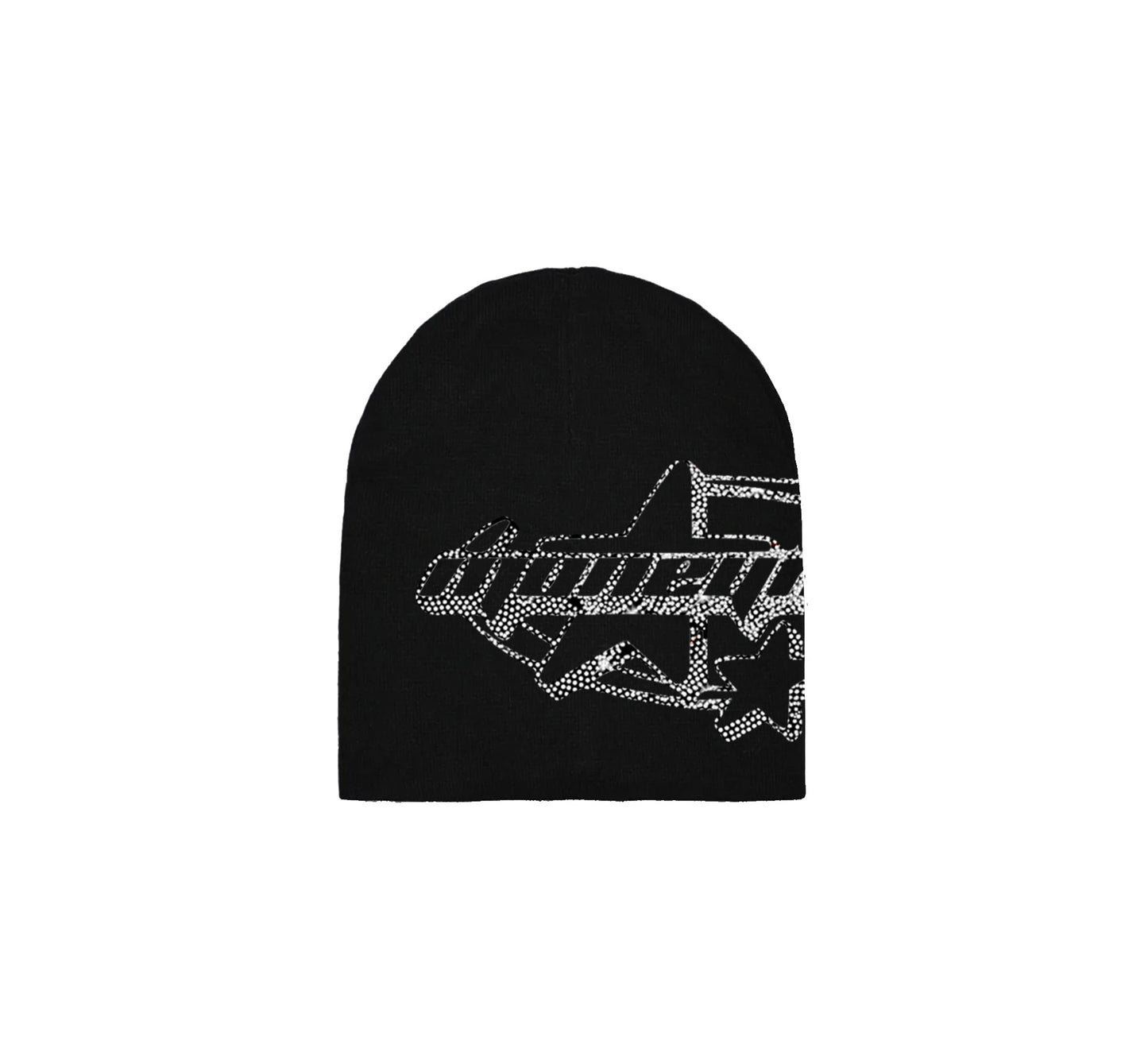 Black Rhinestone Beanie