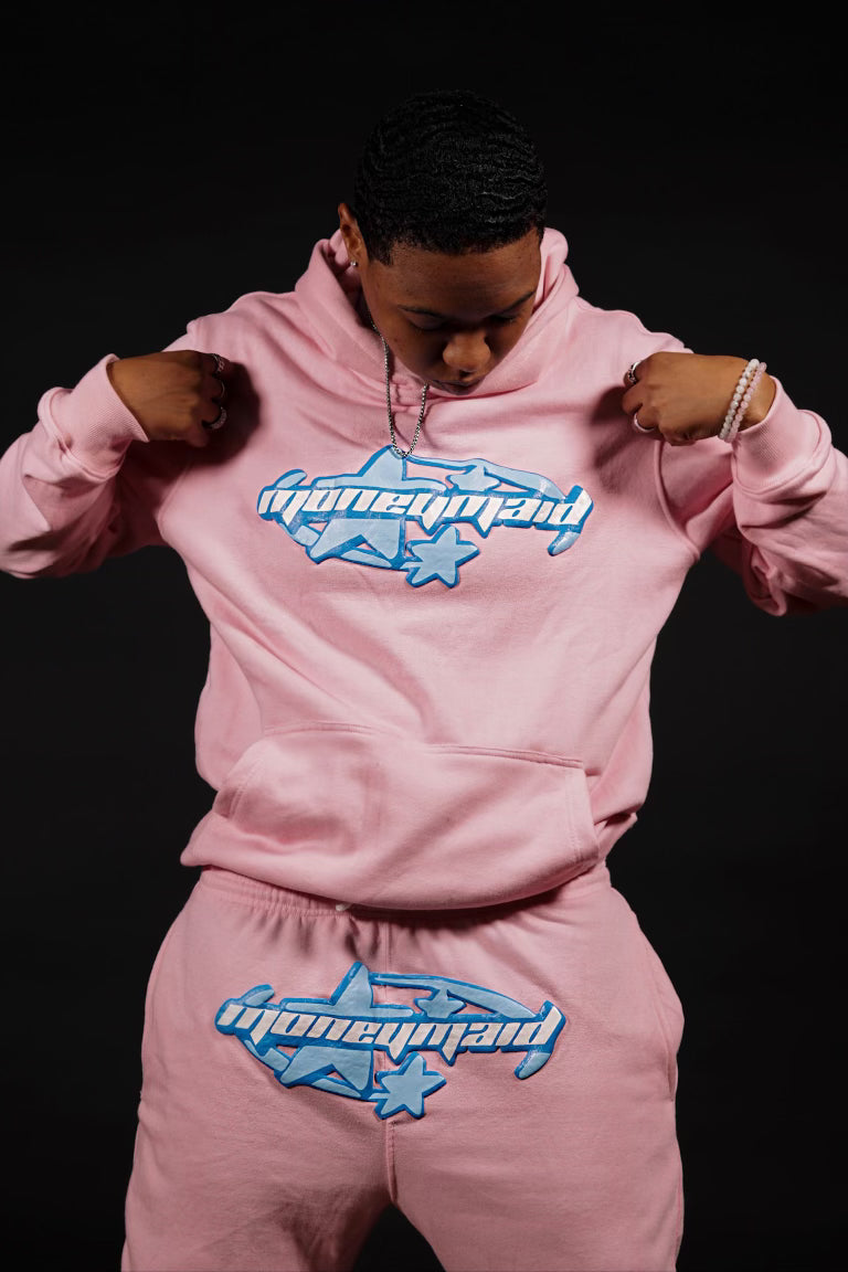 Pink/Blue Star Sweat Suit