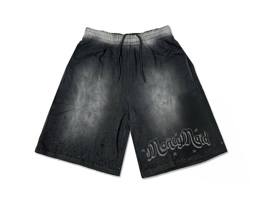 Black Rhinestone Shorts