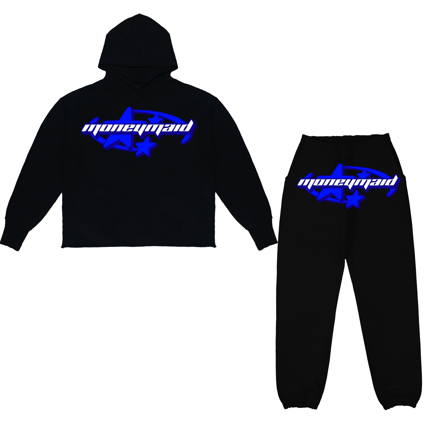 Black/Blue Star Sweat Suit