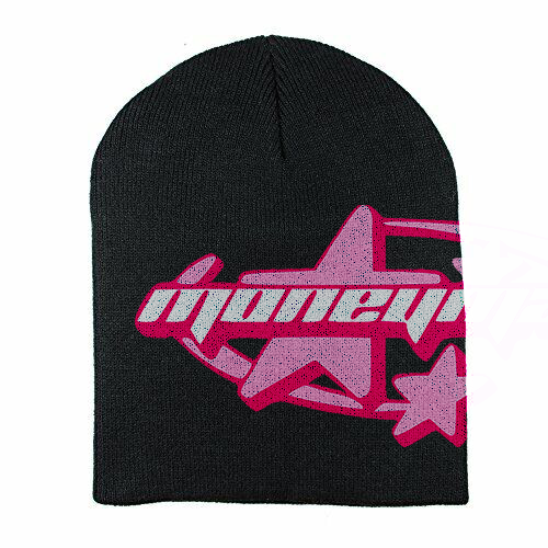 Black/Pink Star Beanie