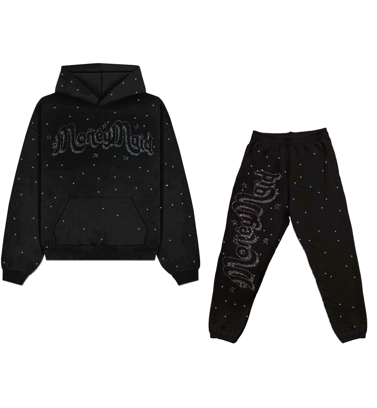 Black Rhinestone Sweatsuit