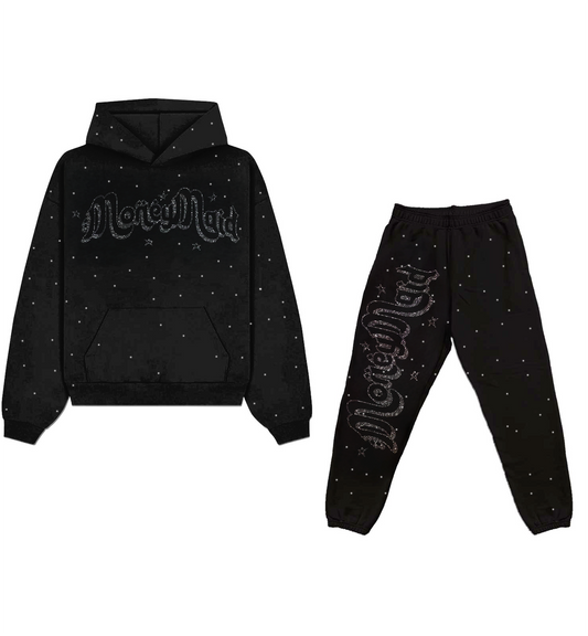 Black Rhinestone Sweatsuit