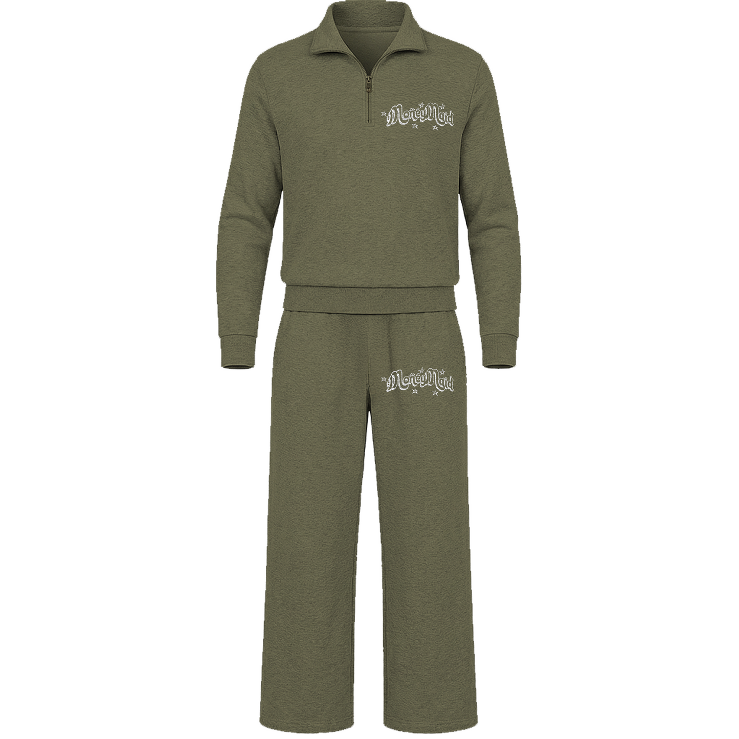 Olive Quarter Zip Set