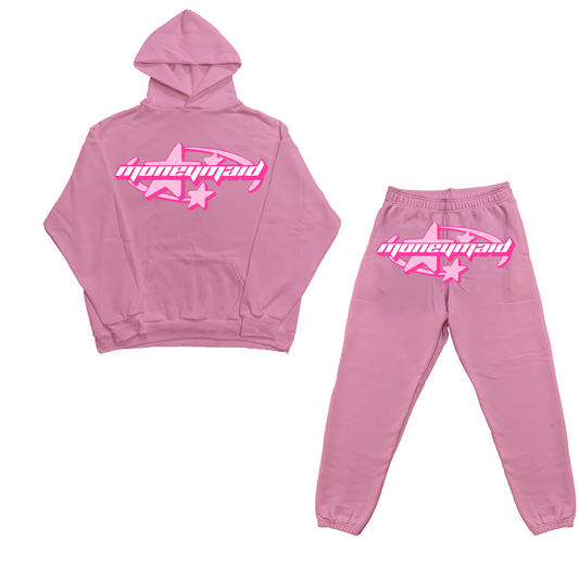 Pink Star Sweat Suit