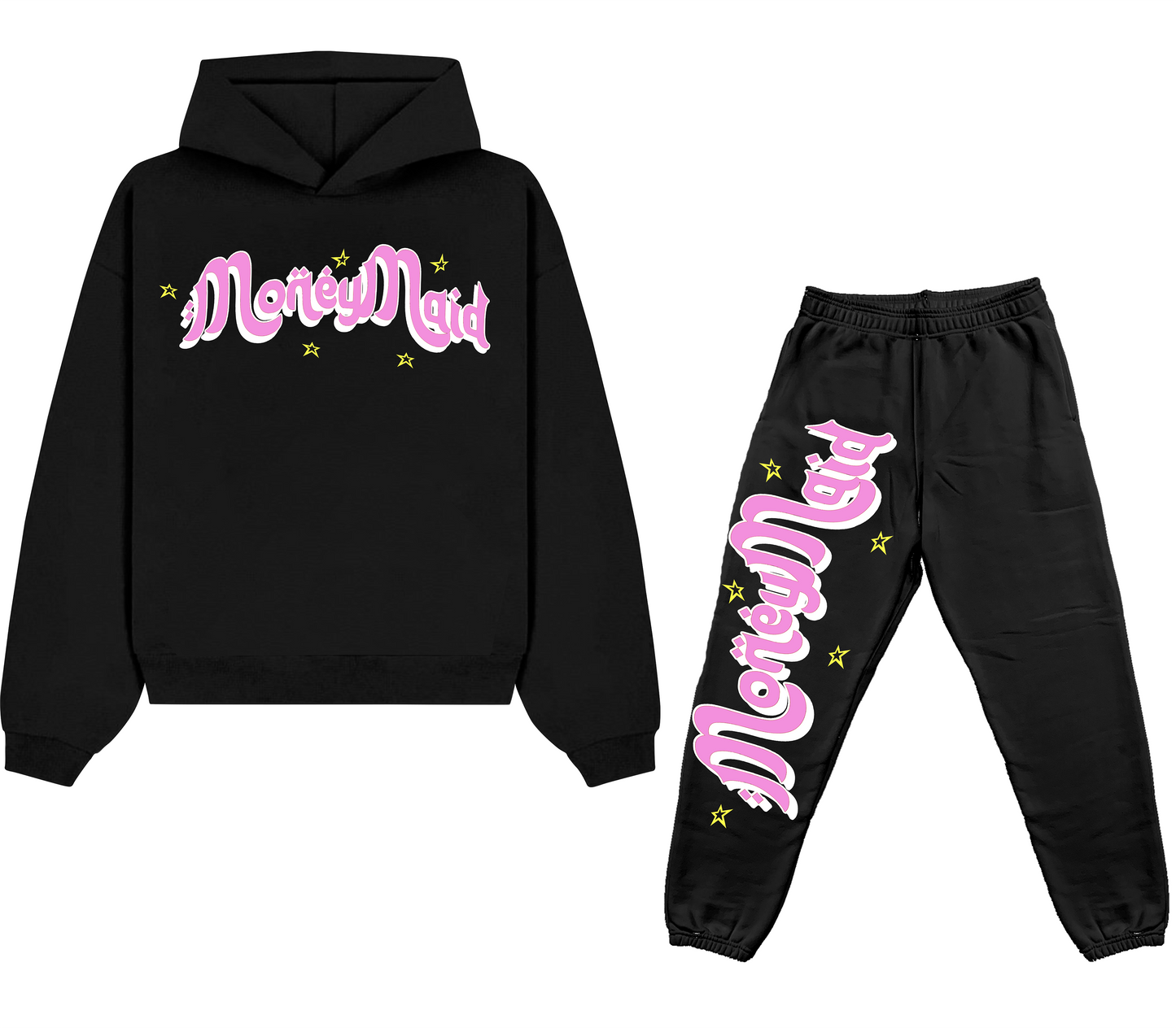 Black/Pink Sweat Suit