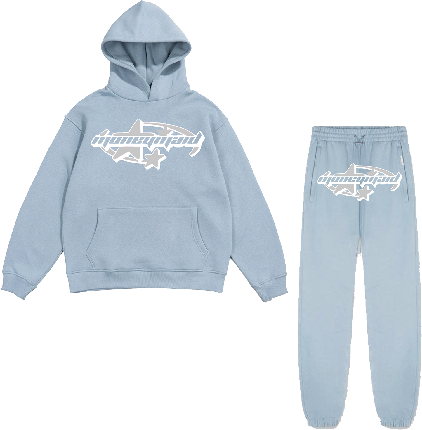 Light Blue Star Sweat Suit